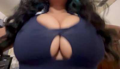 Trying out the new bra