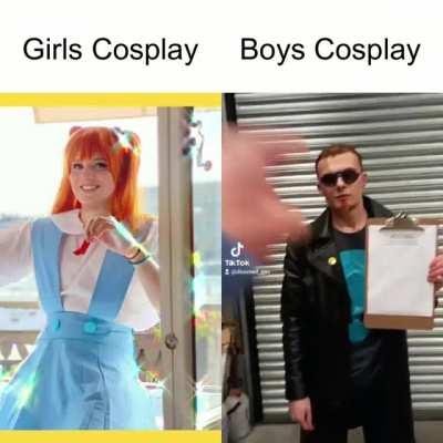 Girls cosplay vs boys cosplay feat. Pyrocynical (Pyro edit on the left was stolen from @kilsirthedead1887 on YouTube lol)