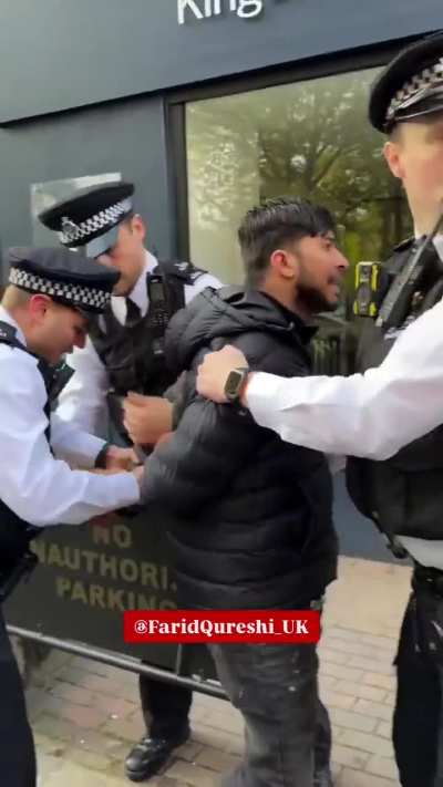Indian immigrant protesting against Pakistan in the UK gets arrested after allegedly hurling racial abuses at a cop