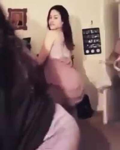 Practicing that twerk