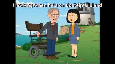 Hawking on the island