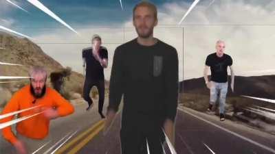 I composed together every time Pewdiepie did a green screen run in one video.