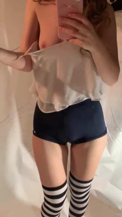 The most adorable boob reveal ever!