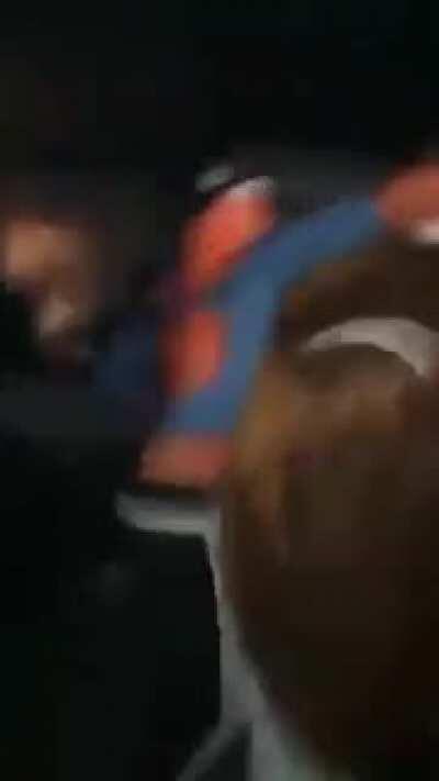 Spider man and Jesus fighting to the sound of Linkin Park