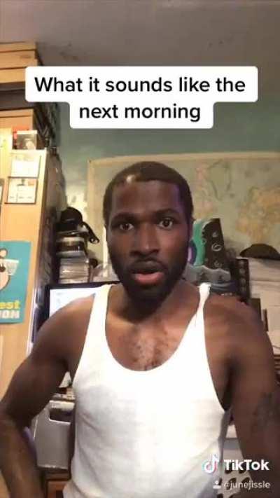 What making a beat at night sounds like vs what it actually sounds like the next morning