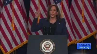 Kamala Harris promises to pass, Red flag laws, Universal background checks, Assault weapons ban.