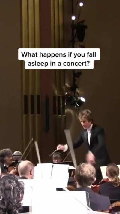Sleeping in a concert
