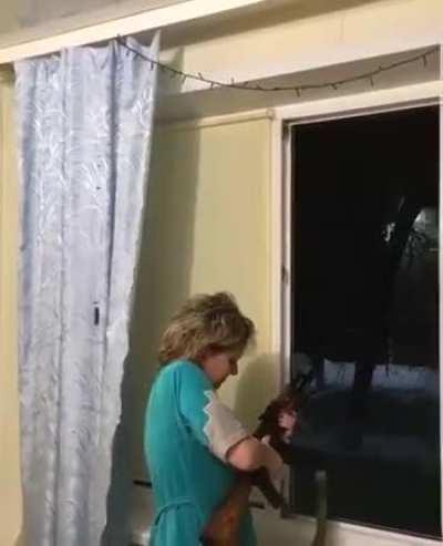 Typical housewife in Russia
