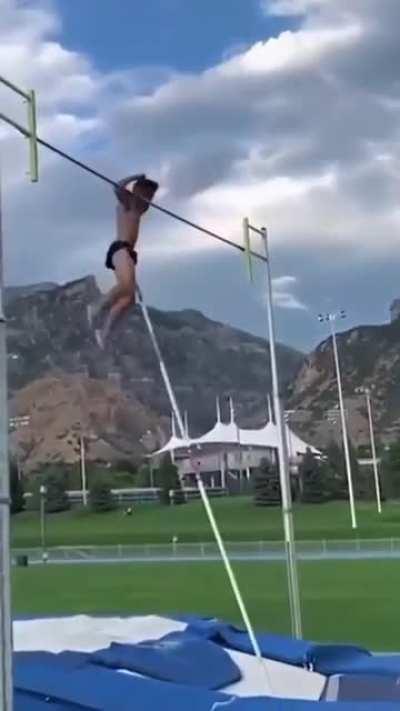 WCGW while Pole Vaulting.