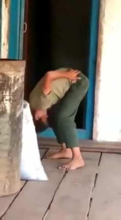 Win stupid prize trying to show off your spiderman skills