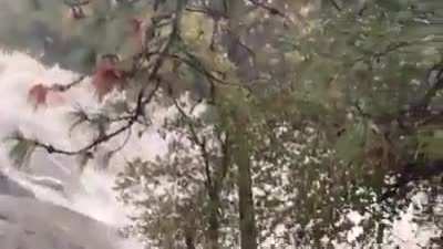 Flooding east of Fresno, California. #flooding #naturaldisaster #water #flood #California