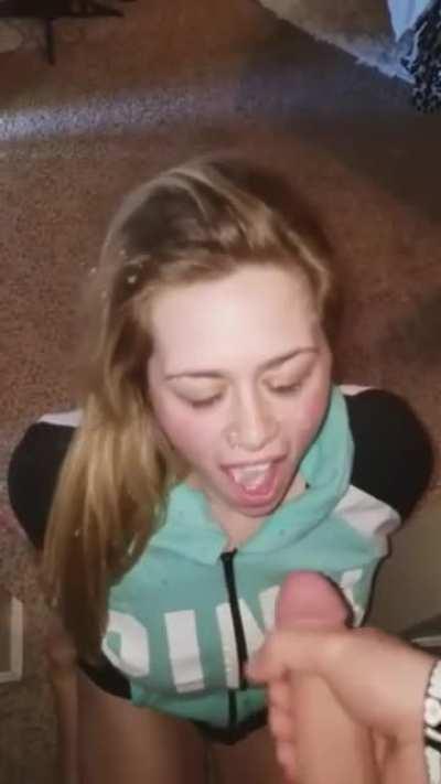 The way she laughs after that unexpected blast