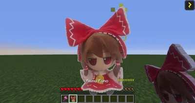 I added fumo reimu to minecraft
