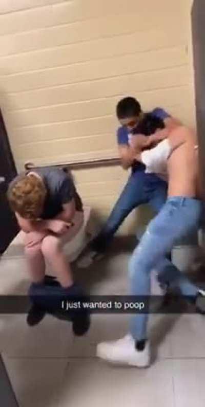 Mans was just trying to do his business in peace.