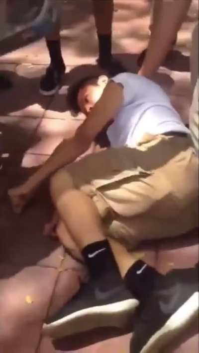 Kid finds out why you shouldn’t fight on concrete