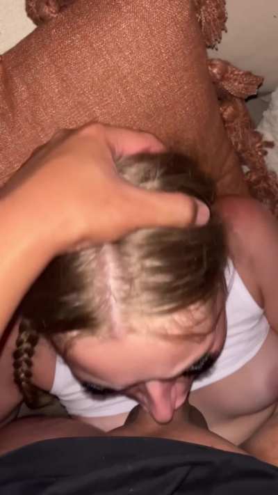 Face fucking her at a party