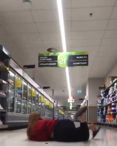 She hit the floor HARD while doing a Backflip.......