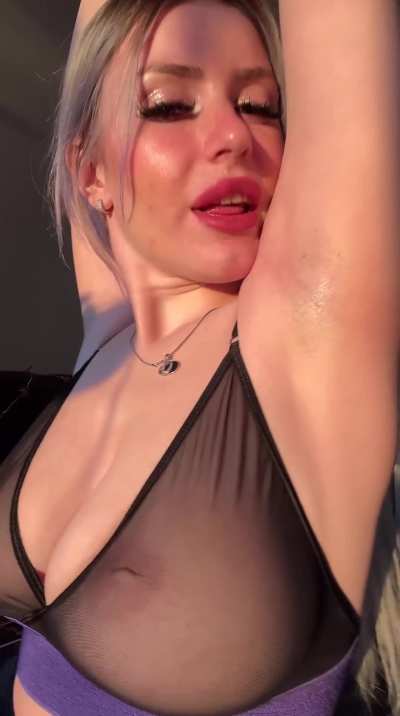 If I came back after a long day at work, you'd do me a favor and suck my sweaty armpits first and then my big tits, wouldn't you