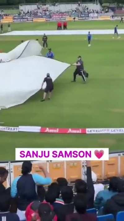 Sanju has decided to join the ground staff as he's not getting any chance to play