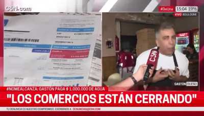 C5N entrevistando al comerciante menos golpista.