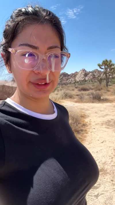 Just some cum in a major park on a 110°F day 