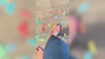 Who’s eating these squished sour patch kids? 🍬