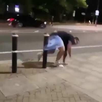 Hopping over bollards