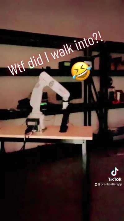 The most useless task to give a robot, but also the funniest