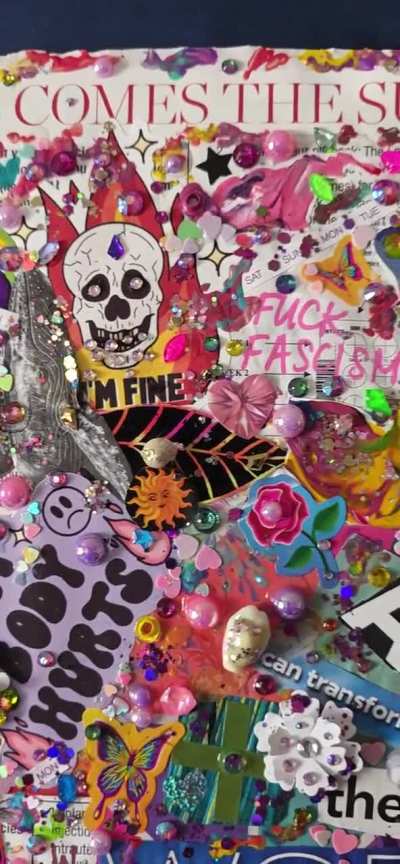 Mixed-media collage I made this summer [ANALOG]