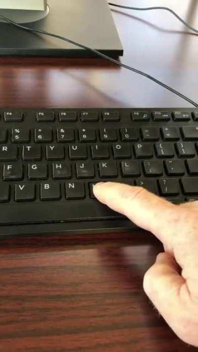 How to type m