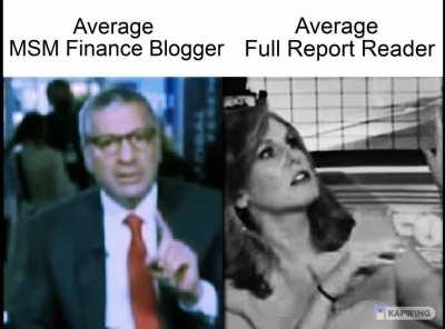 Average MSM Finance Blogger vs Average Full Report Reader