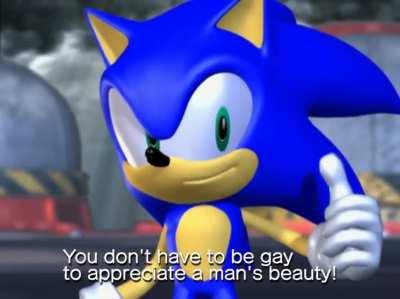 Sonic and Knuckles share a moment