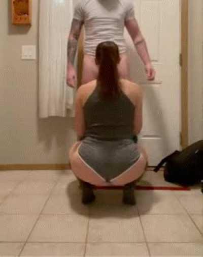 I love greeting him at the door like this