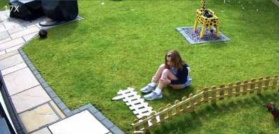 Just trying to help the dog out. She’s absolutely fine!