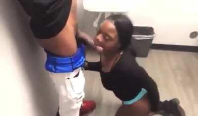 Spit got all on her shirt she don’t give a fuck