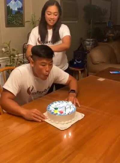 Happy Birthday, no turnbuckle.