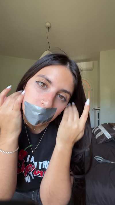 Sweet girls get gagged too…
