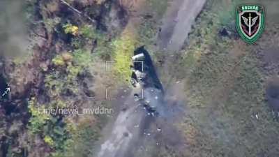 RU POV: The work of operators of anti-tank systems and UAVs of the OBTF DNR 