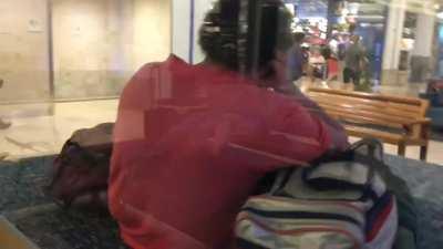 Created by Duane Hanson in 1986, this statue is made out of bronze. Terminal A (MCO Airport), Orlando, FL 32827, United States