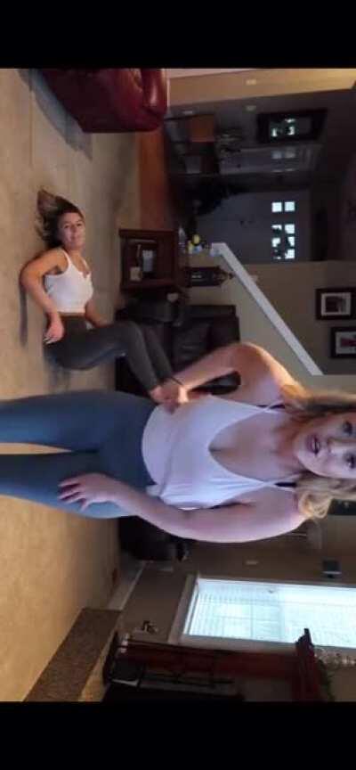 Imagine her boobs bouncing to ur direction