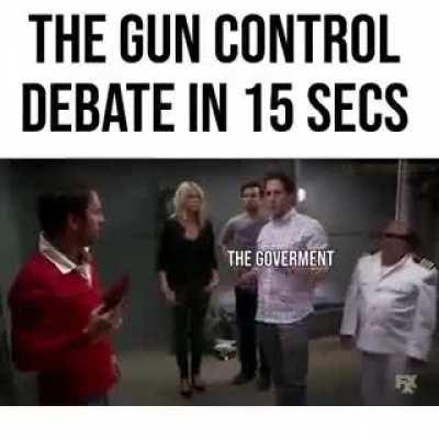 The gun control debate in 15 secs