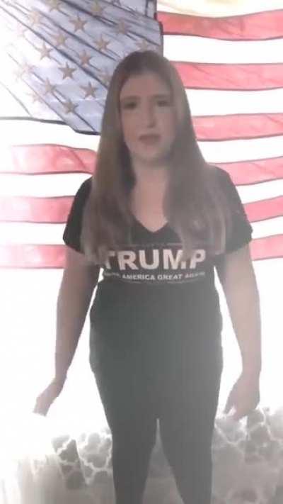 MAGA teen expressing herself