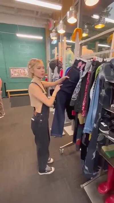 Thrifting clothes with the band for the Brooklyn shows