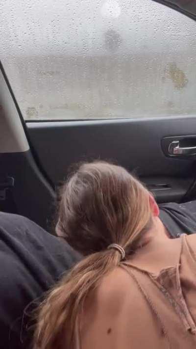 Gave a much older man a blow job after he gave me a ride to class !