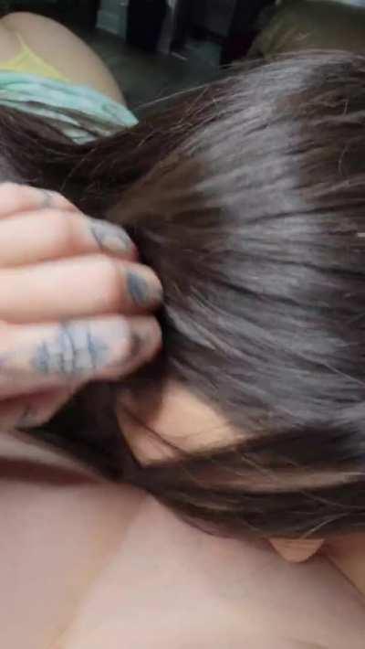 My bestie bf never pleases her, so I like to lick her pussy until she cums