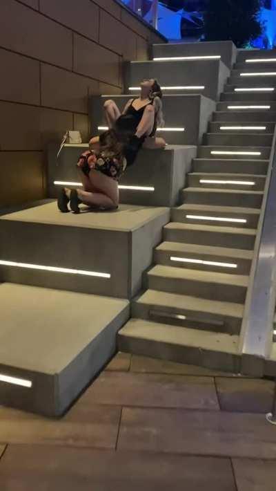 Be honest. You see two curvy girls in public like this&hellip; would you stop to join or are you too chicken?