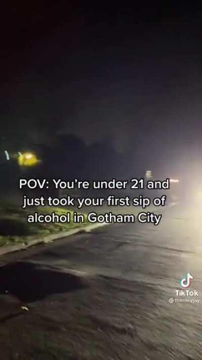 Batman don't fuck around with underage drinking