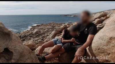 Outdoor blowjob with people close by. This one was risky, and so much fun! [gif]