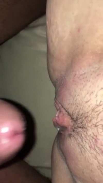 BBC stretching out a creamy pussy, ending with a huge cumshot🤤😏