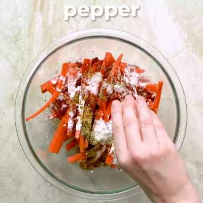 Crispy Baked Carrot Fries.